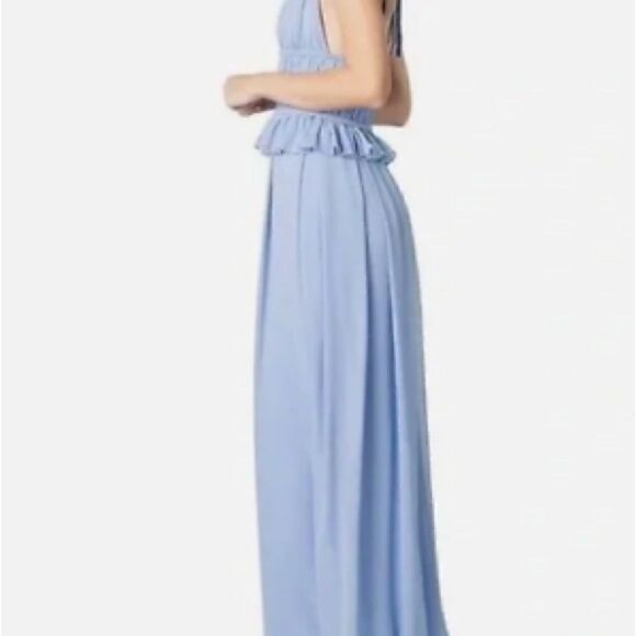 NWT Dress The Population Periwinkle Blue Goddess Athena Gown Sz L 10/12 - Picture 3 of 9